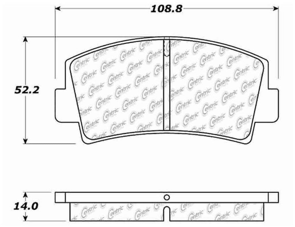 Centric Front Disc Brake Pad for RX-7, B2000, Courier (105.00760)