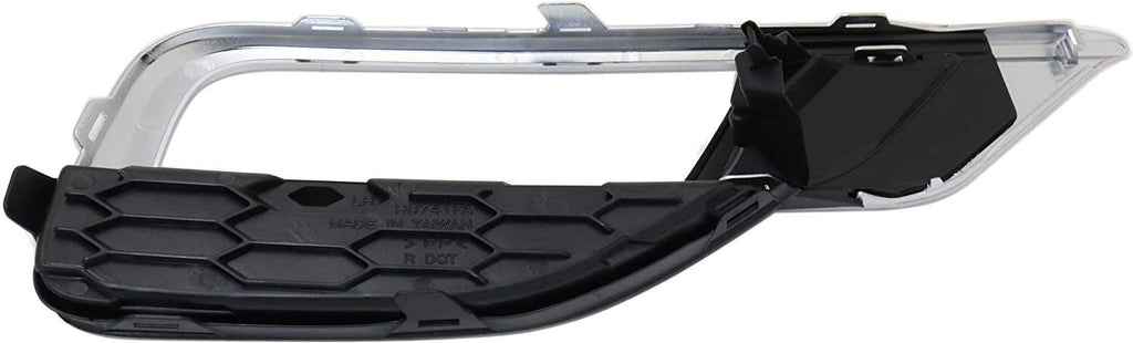 Fog Light Trim Compatible with 2015-2016 Honda CR-V Chrome Front, Driver Side