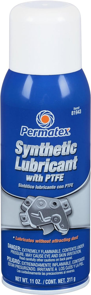 Permatex 81943-6PK Ultra Slick Synthetic Multi-Purpose Lubricant with PTFE, 11 Oz. Aerosol Can (Pack of 6)