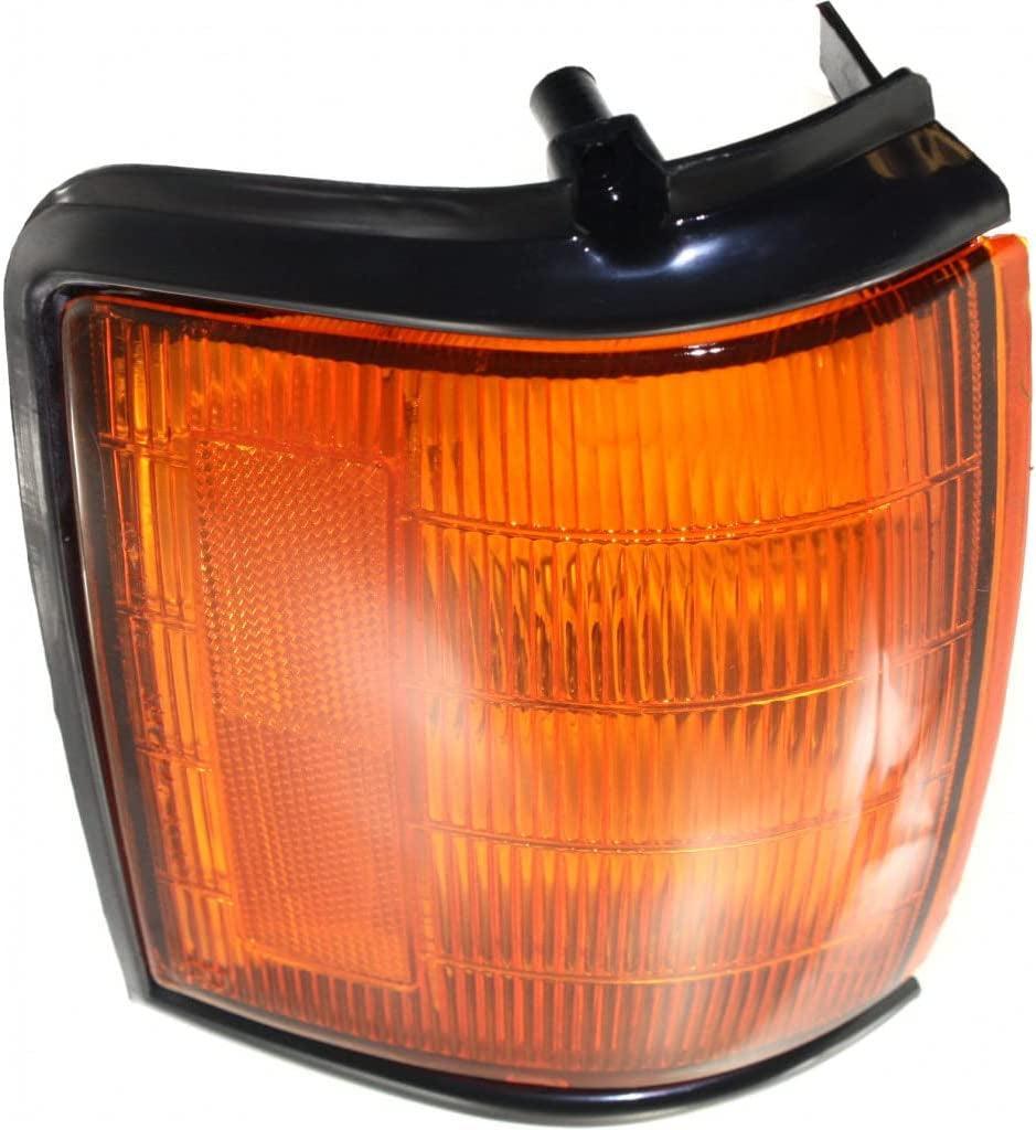 Compatible with Toyota 4Runner / Pickup Corner Light 1984 1985 1986 Passenger Side | W/Black Trim | Amber Lens | TO2521158 | 8161089143