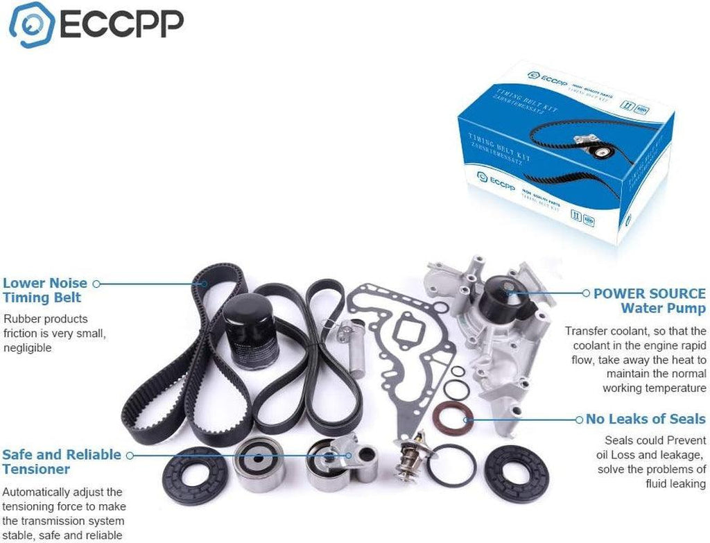 Timing Belt with Water Pump Kit,  Automotive Replacement Timing Kits for 1998-2004 Fit for LEXUS LX470 2002-2004 Fit for TOYOTA Sequoia 4.7L V8 DOHC