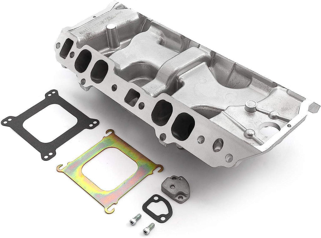 1-147-017 Fits Chevy BBC 454 Oval Port Lowrise Intake Manifold [Polished]