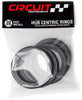 Circuit Performance 108Mm OD to 78.1Mm ID Black Nylon Plastic Polycarbonate Hub Centric Rings