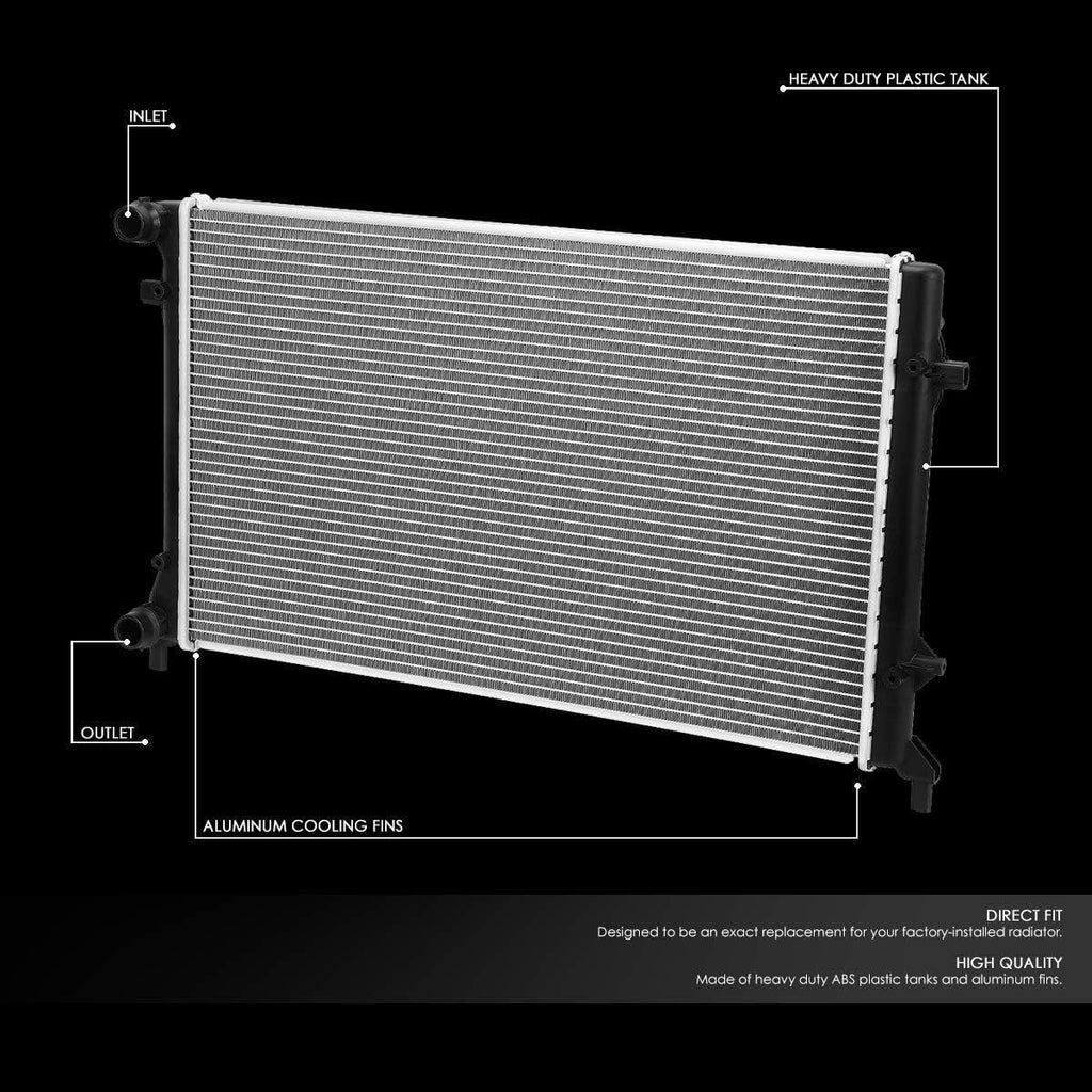OEM-RA-2995 2-Row OE Style Bolt-On Aluminum Core Radiator Compatible with 06-10 Bora / 05-10 Jetta / 06-09 Rabbit at MT, 25-9/16" W X 16-5/16" H X 7/8" D, 1-5/16" Inlet, 1-5/16" Outlet