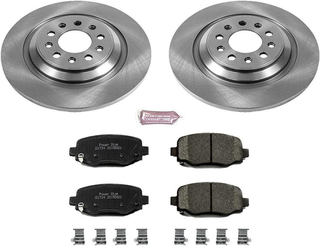 KOE6542 Autospecialty Rear Replacement Brake Kit-Oe Brake Rotors & Ceramic Brake Pads