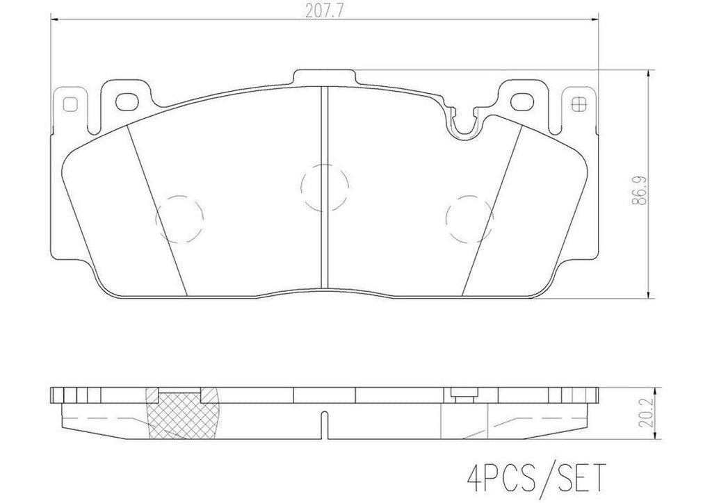 Brembo Front Disc Brake Pad Set for BMW (P06079N)