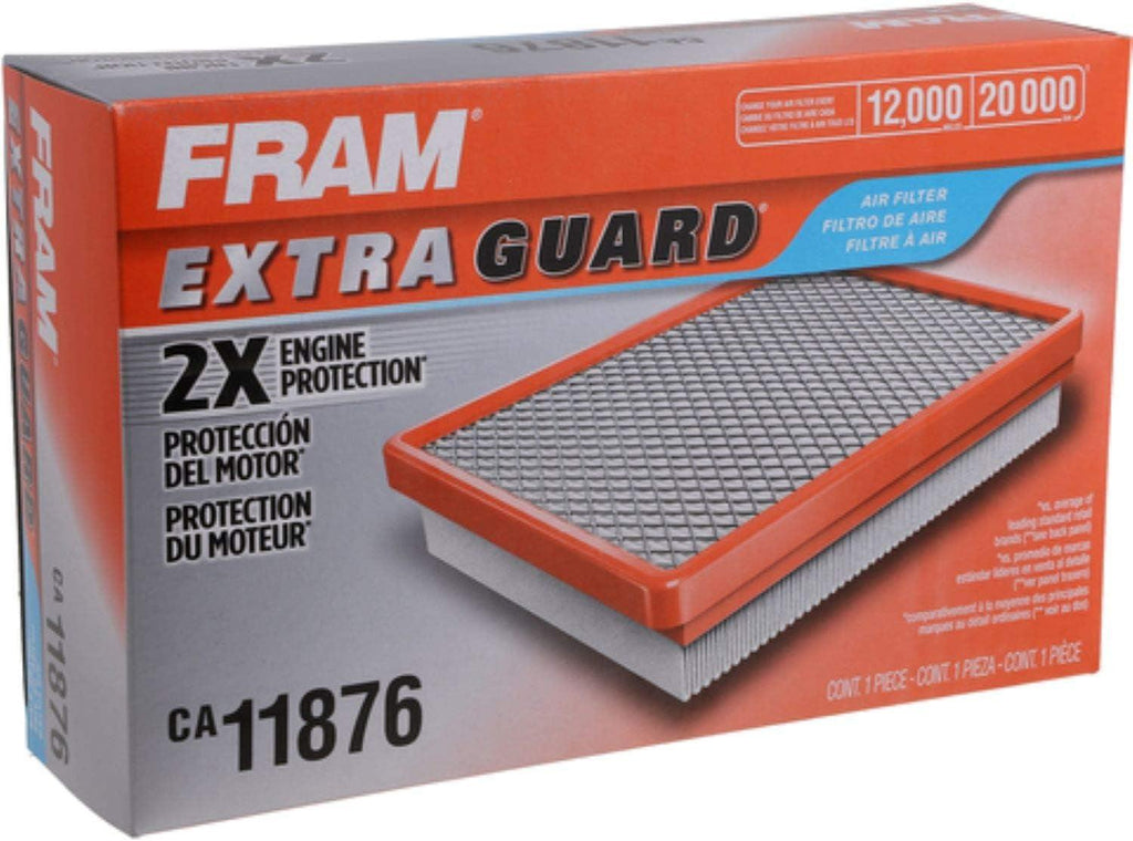 Extra Guard CA11876 Replacement Engine Air Filter for Select Volkswagen and Audi Models, Provides up to 12 Months or 12,000 Miles Filter Protection