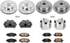 KCOE2303 Autospeciality Replacement Front and Rear Caliper Kit- OE Rotors, Ceramic Brake Pads, Calipers