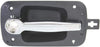 for International 4100 SBA Exterior Door Handle Front, Driver Side Black Bezel with Chrome Lever (2008-2008) | with Key Hole| Trim: Base