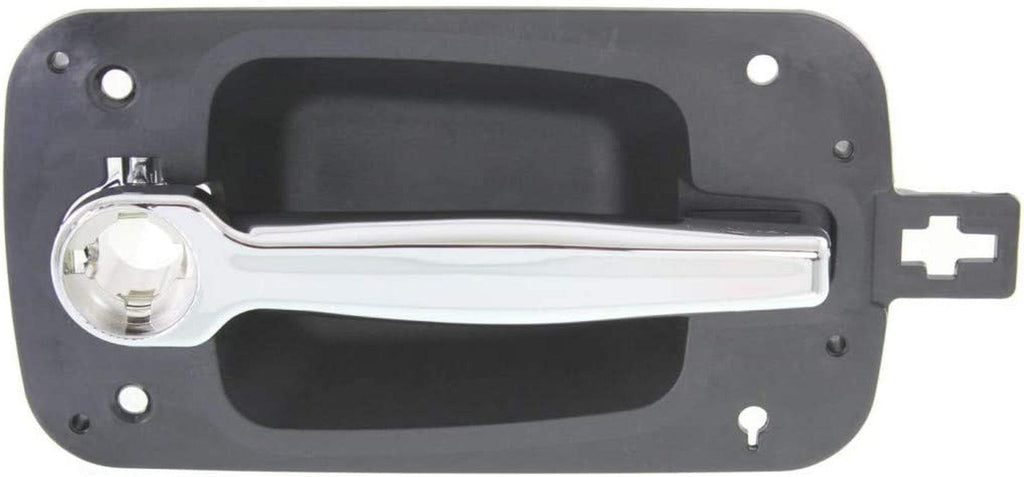 for International Prostar Exterior Door Handle Front, Driver Side Black Bezel with Chrome Lever (2008-2011) | with Key Hole| Trim: Base/Pro La647/Pro LF647