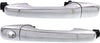 Front or Rear Exterior Door Handle Set of 2 Compatible with 2011-2014 Ford Edge, Fits 2011-2017 Ford Explorer Chrome Driver and Passenger Side