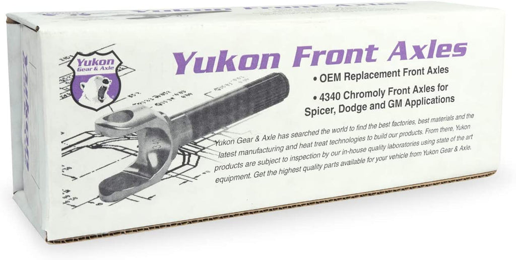 Yukon (YA W24168) 4340 Chrome-Moly Replacement Axle Kit with Spicer Joint for Jeep JK Rubicon 30-Spline Front Differential