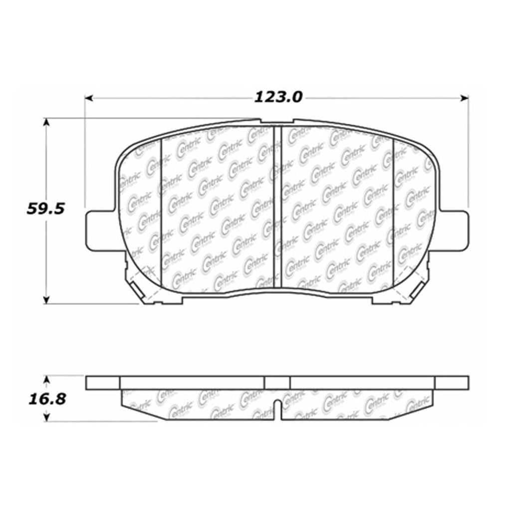 Centric Front Disc Brake Pad for Vibe, Corolla, Matrix (102.09230)