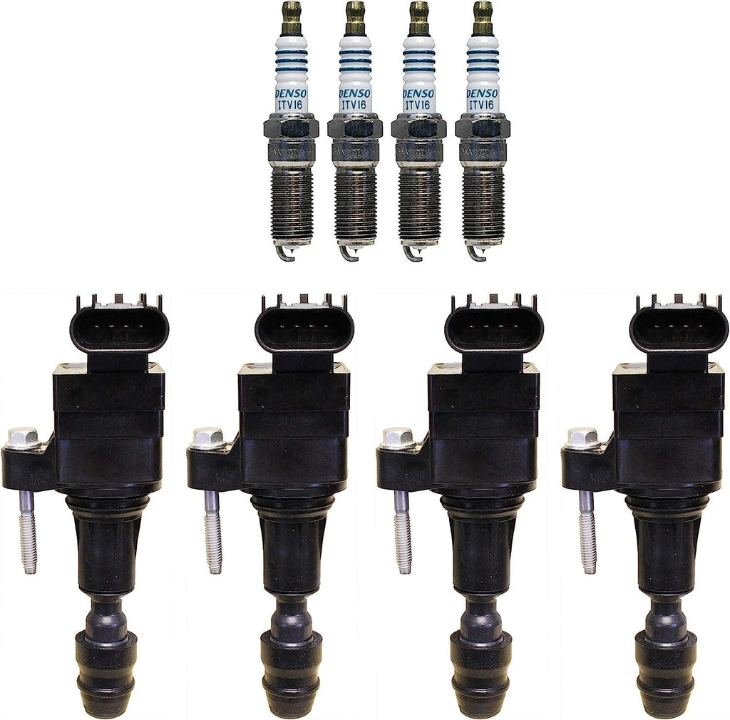 Denso 4 Ignition Coil 4 Iridium Power Spark Plug 0.044 Kit for Chevy GMC L4
