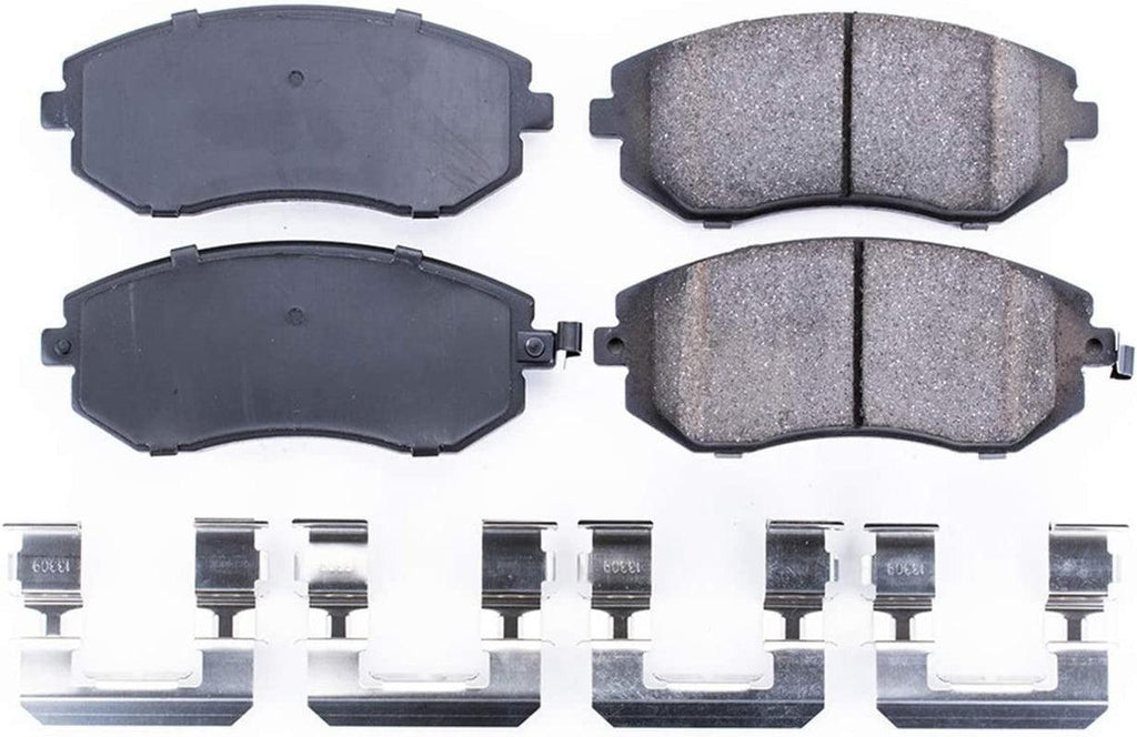 17-929, Z17 Front Ceramic Brake Pads with Hardware