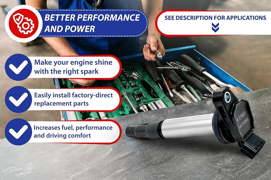 Set of 4 Ignition Coil Pack with Spark Plugs Fit for Toyota Corolla Matrix Prius Scion IM Scion XD Lexus CT200H & More Replaces# UF-596, UF-619, 90919-02258, 90919-01275, 93501