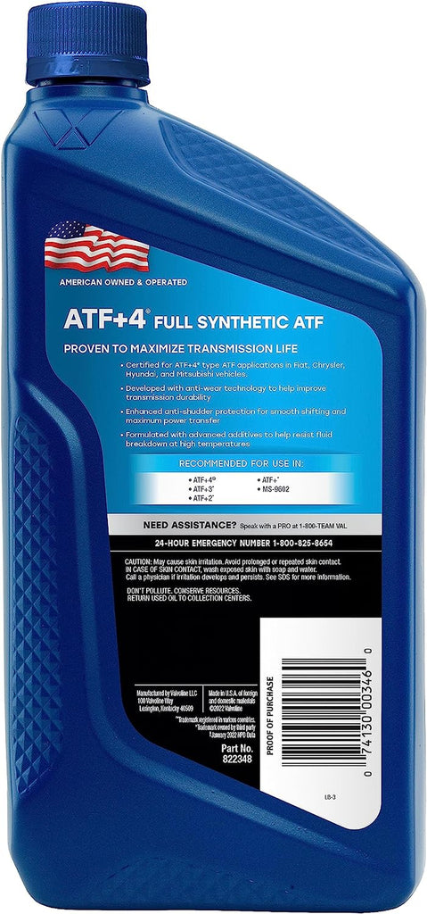 ATF +4 Full Synthetic Automatic Transmission Fluid 1 QT