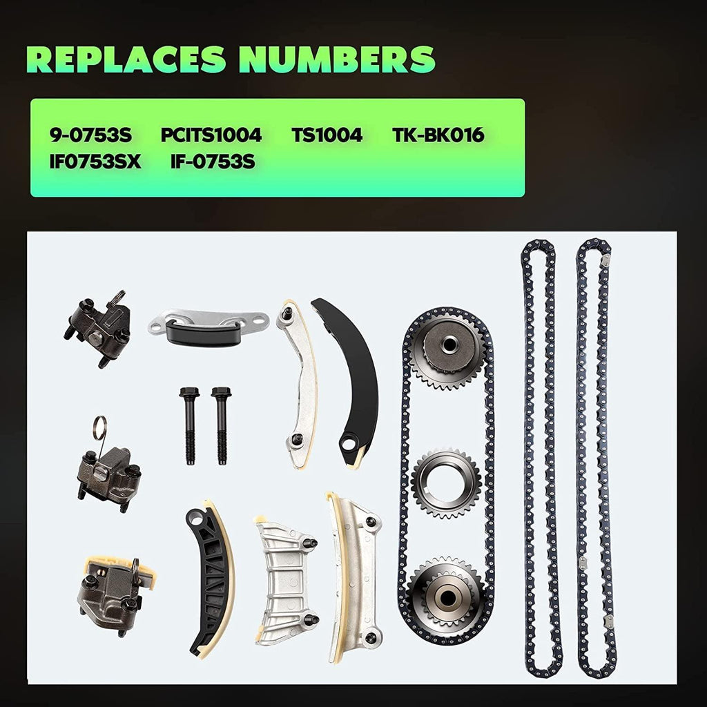 Timing Chain Kit Fits for 2007-2015 for Cadillac for Buick for Chevrolet for GMC for Saab for Saturn for Suzuki CTS SRX Enclave Lacrosse ATS XTS Aro Ca 3.0L 2.8L 3.6L 3.2L 9-0753S