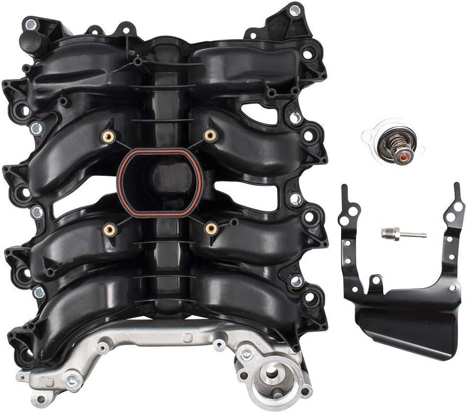 Replacement Upgraded Design Upper Intake Manifold W/Thermostat Gaskets & Hardware Kit Compatible with 02-05 Explorer Mountaineer 4.6L 2L2Z9424A 2L2Z9424AB