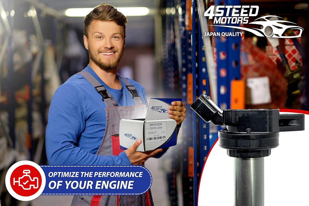 Set of 4 Ignition Coil Pack with Spark Plugs Fit for Toyota Corolla Matrix Prius Scion IM Scion XD Lexus CT200H & More Replaces# UF-596, UF-619, 90919-02258, 90919-01275, 93501