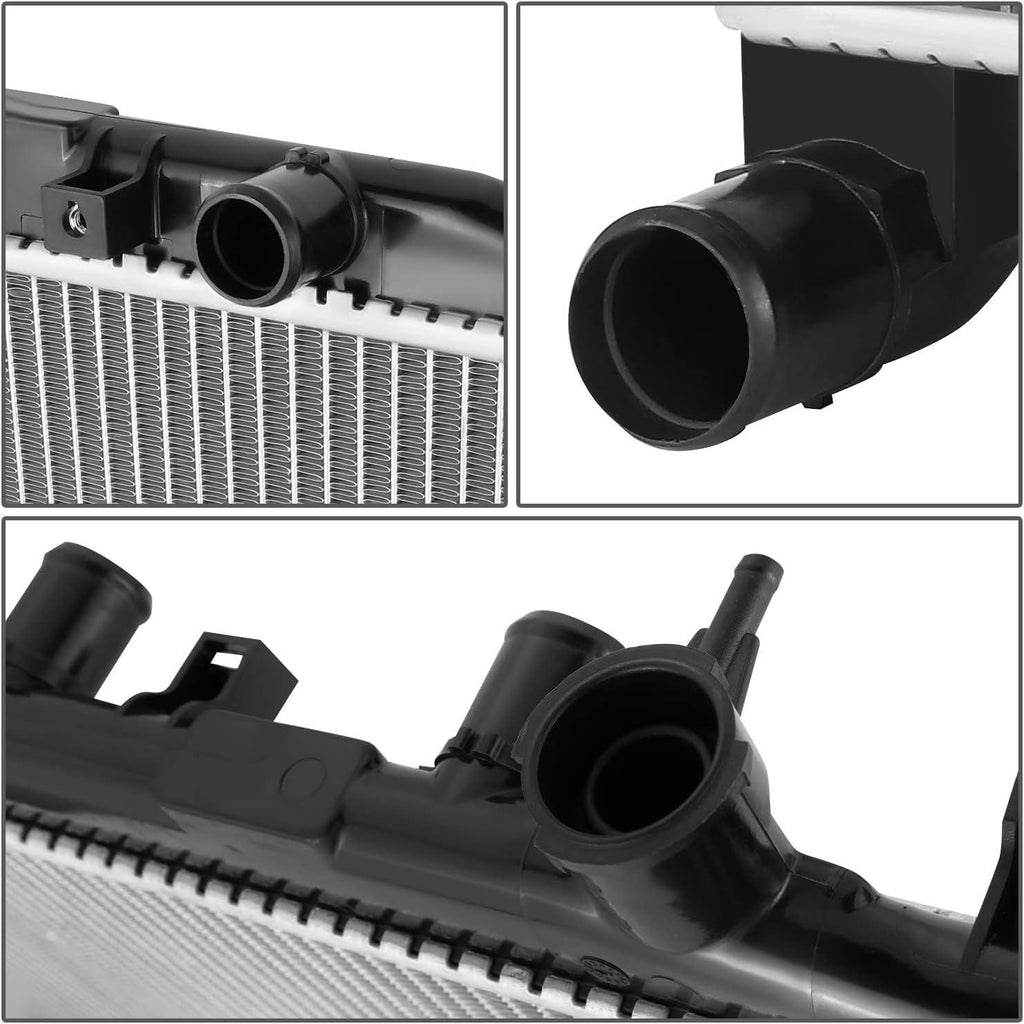 OEM-RA-13281 1-Row Aluminum Core Radiator Compatible with 10-14 Legacy Outback 3.6L AT,27-1/16" W X 13-3/4" H X 5/8" D,1-1/8" Inlet / 1-9/16" Outlet