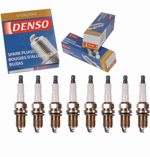 8 Pc DENSO Standard U-Groove Spark Plugs Compatible with Dodge Ram 1500 4.7L V8 2002-2007