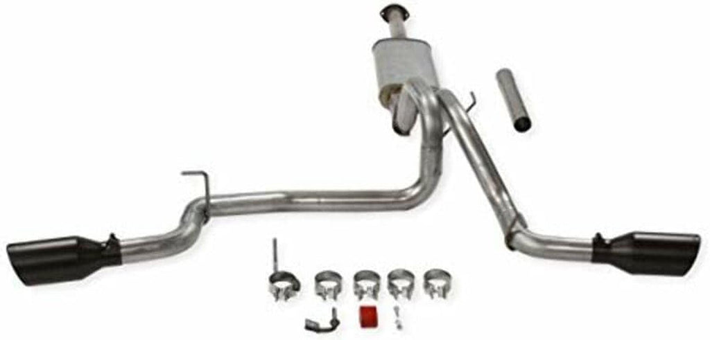 717918 Flowfx Cat-Back Exhaust System Dual Dual Out Rear Exit Incl. 2.5 In. Tubing/4.5 In. round Black Tip 409 Stainless Steel Flowfx Cat-Back Exhaust System