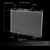 OEM-RA-2430 OE Style Aluminum 23-1/8" Core Radiator Compatible with 01-05 Grand Vitara AT/MT, 23-9/16" W X 16-5/8" H X 1",1-5/16" Inlet/ 1-5/16"Outlet