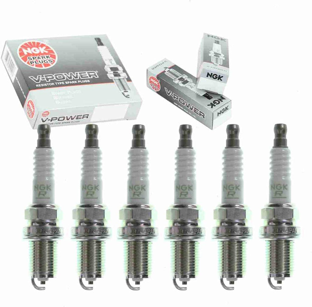 6 Pc NGK V-Power Spark Plugs Compatible with Mitsubishi Montero Sport 3.0L V6 1997-1998