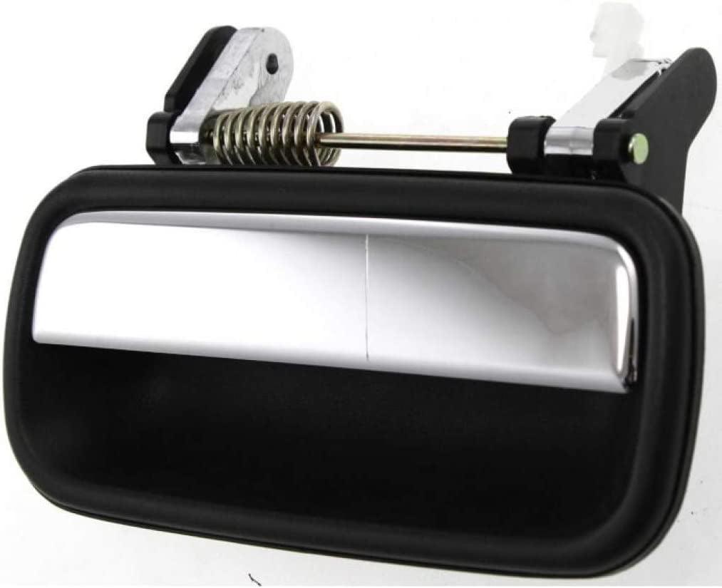 for Toyota Tacoma Exterior Door Handle Rear, Driver Side Black Bezel W/Chrome Lever (2001-2004) | Trim: Pre Runner/Base | TO1520112 | 6924035070