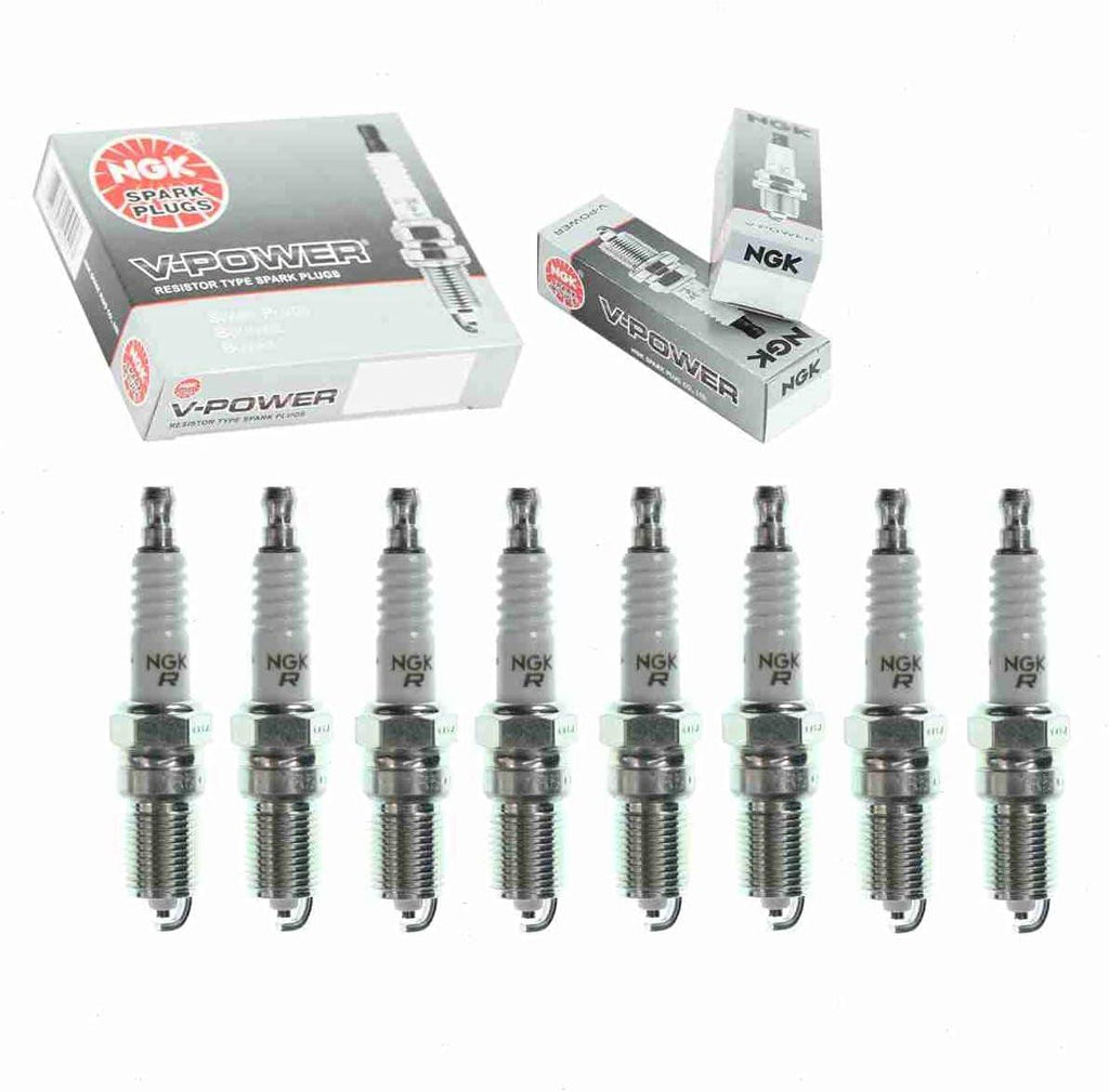 8 Pc NGK V-Power Spark Plugs Compatible with Ford E-250 Econoline 5.4L V8 1997-2002