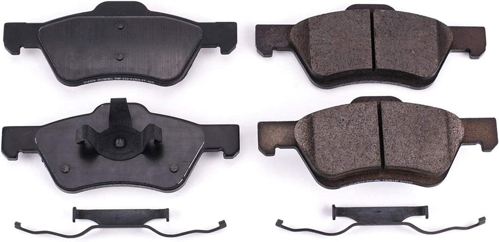 Power Stop 17-1047, Z17 Front Ceramic Brake Pads with Hardware