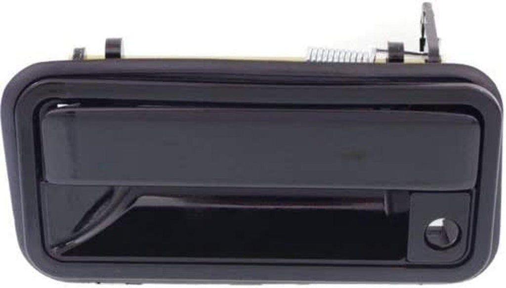 Door Handle Compatible with Chevy C/K Full Size P/U 88-00 Front RH and LH outside Smooth Black Metal W/Keyhole