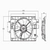 621450 Dual Radiator and Condenser Fan Assembly for 06-11 Chevrolet HHR