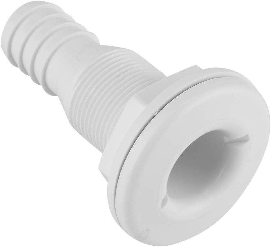 Thru Hull Bilge Fitting, 1In Nylon Plastic Marine Thru Hull Bilge Pump Hose Aerator Fitting for Boat Yacht Sail RV Camper Van