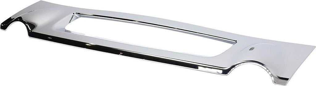Evan-Fischer Bumper Molding Compatible with Jeep Patriot 11-17 Front Chrome Insert W/Tow Hook Hole