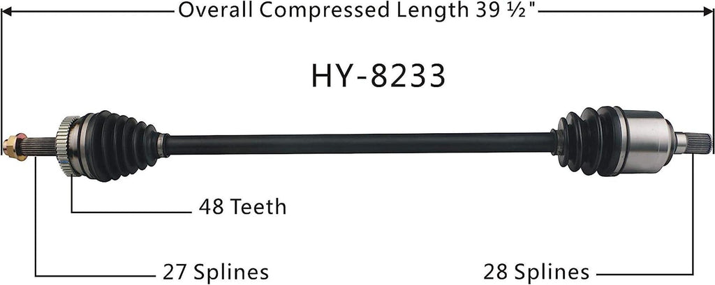 HY-8233 CV Axle, 1 Pack
