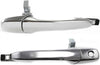 Front Exterior Door Handle Set of 2 Compatible with 2005-2014 Ford Mustang Chrome Driver and Passenger Side