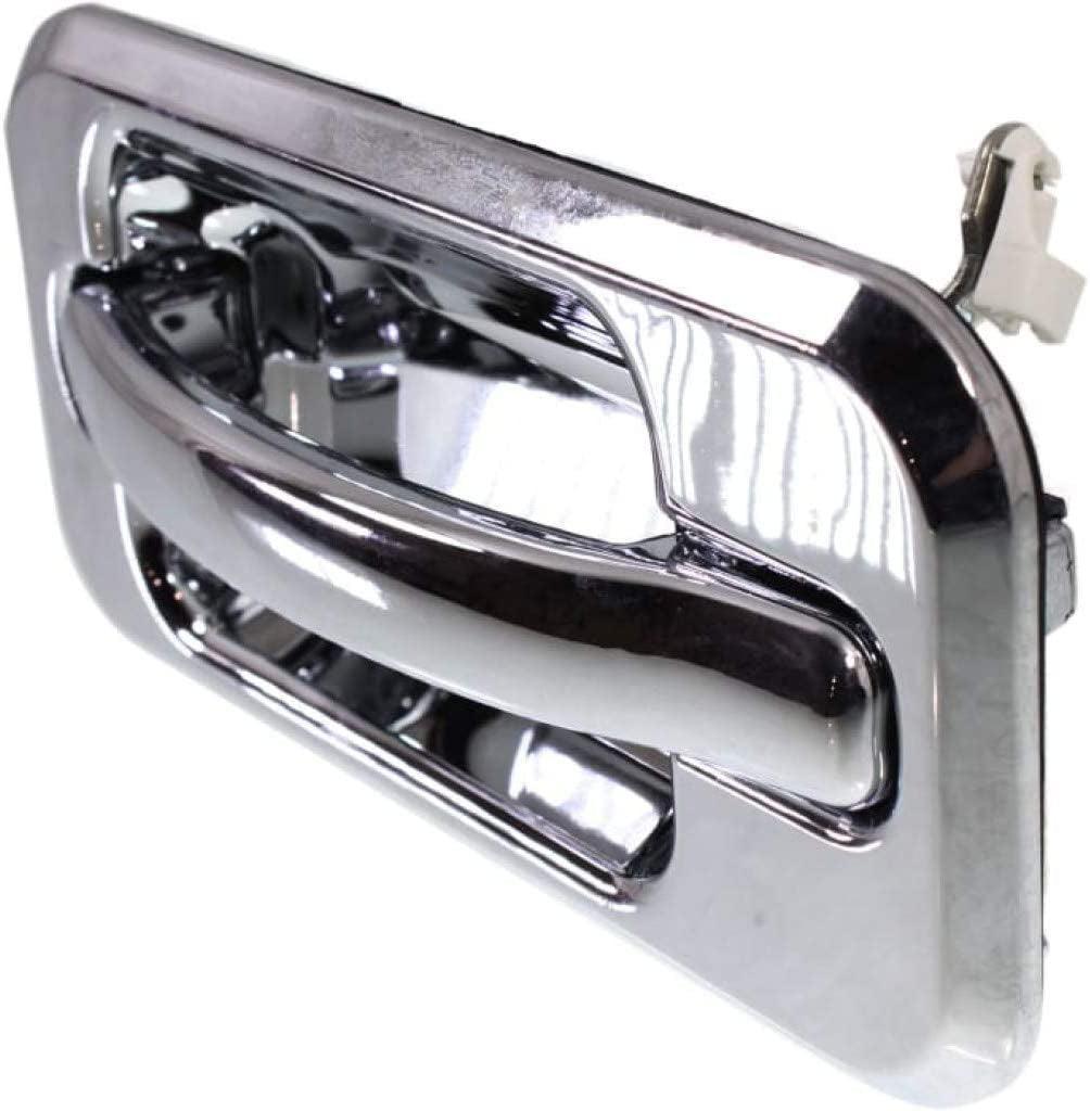for Hummer H2 Exterior Door Handle Rear, Driver Side Chrome 2003-2009 | Trim: Base