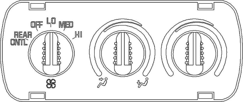 15-72692 GM Original Equipment Very Dark Gray Auxiliary Heating/Air Conditioning Control Panel