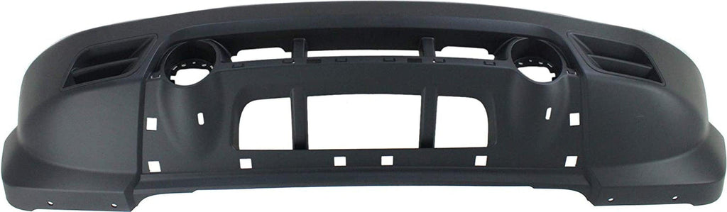 Evan-Fischer Front Bumper Cover Compatible with 2011-2017 Jeep Patriot Lower Textured with Mldg Hole (For Chrome Trim) and Fog Lgt Holes - CAPA