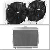 RA+FS-JEEP73-3 3-Row Aluminum Radiator with Fan Shroud Compatible with 1972-1983 CJ5 / 1973-1975 CJ6 / 1974-1975 Cherokee / 1973 Commando