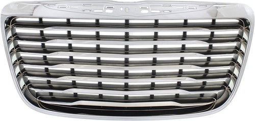 Grille Assembly Compatible with CHRYSLER 300 2011-2014 Chrome Shell/Painted-Black Insert with Chrome Trim Factory Installed