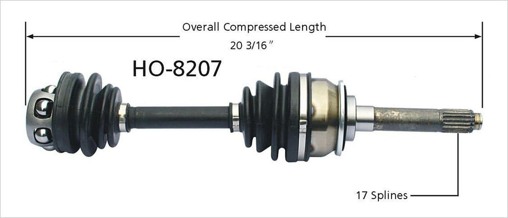 HO-8207 CV Axle Shaft