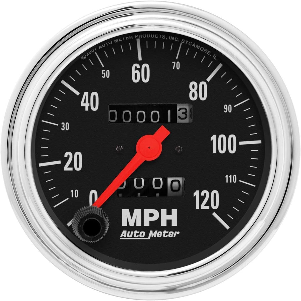 2492 Traditional Chrome Mechanical Speedometer, 3.375 In.