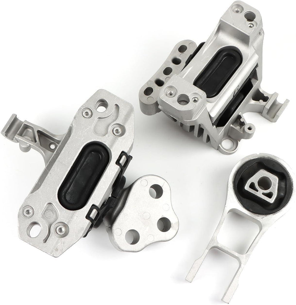 3Pcs Engine Motor Transmission Mount Kit Replace 68418876AB 68157441AD Fits for 2014-2019 Jeep Cherokee 2.4L, for 2015-2017 Chrysler 200 Aftermarket Parts, with 6 Month Warranty