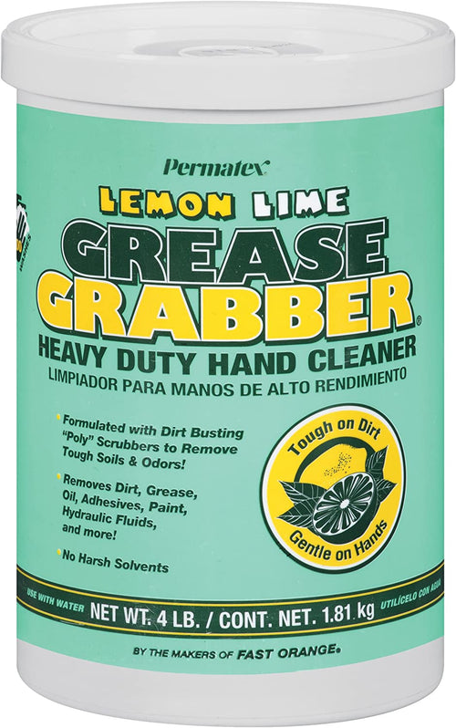 Permatex 13106 Grease Grabber Heavy Duty Lemon Lime Hand Cleaner, 4 Lbs.