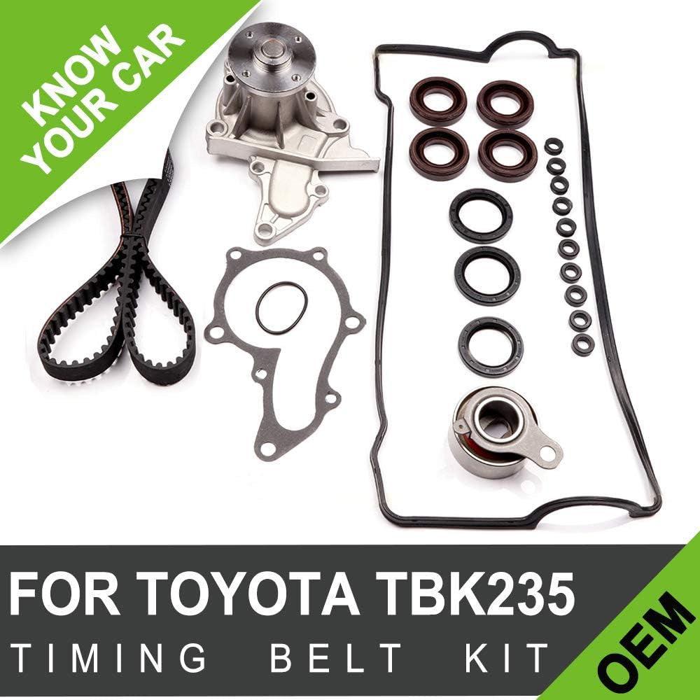 13568-056 TBK235 WP170-1860 VC15 TS26235 ITM235 VCTO015 Engine Timing Belt Kit Fits for 93-97 for Geo for Prizm 94-97 for Toyota Celica 93-97 for Toyota Corolla