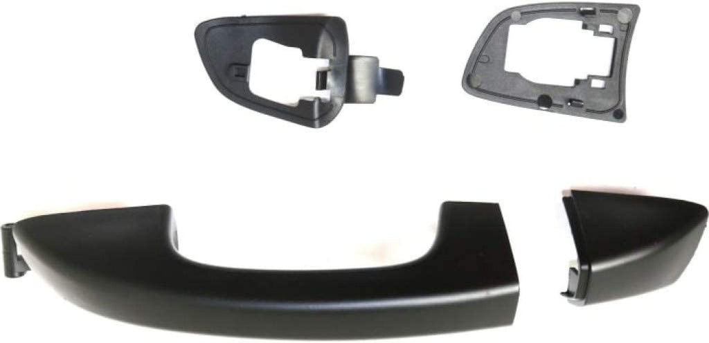 Compatible with Volkswagen Golf R 2012-2013 Exterior Door Handle Driver Side, Rear Primed | Trim: Base