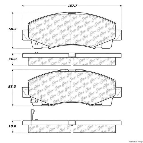 Centric Front Disc Brake Pad for TL, Ridgeline (103.11020)